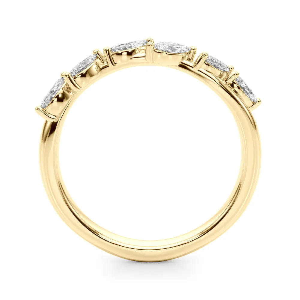 0.60 ct. Marquise Diamond Anniversary Ring Leaf Design