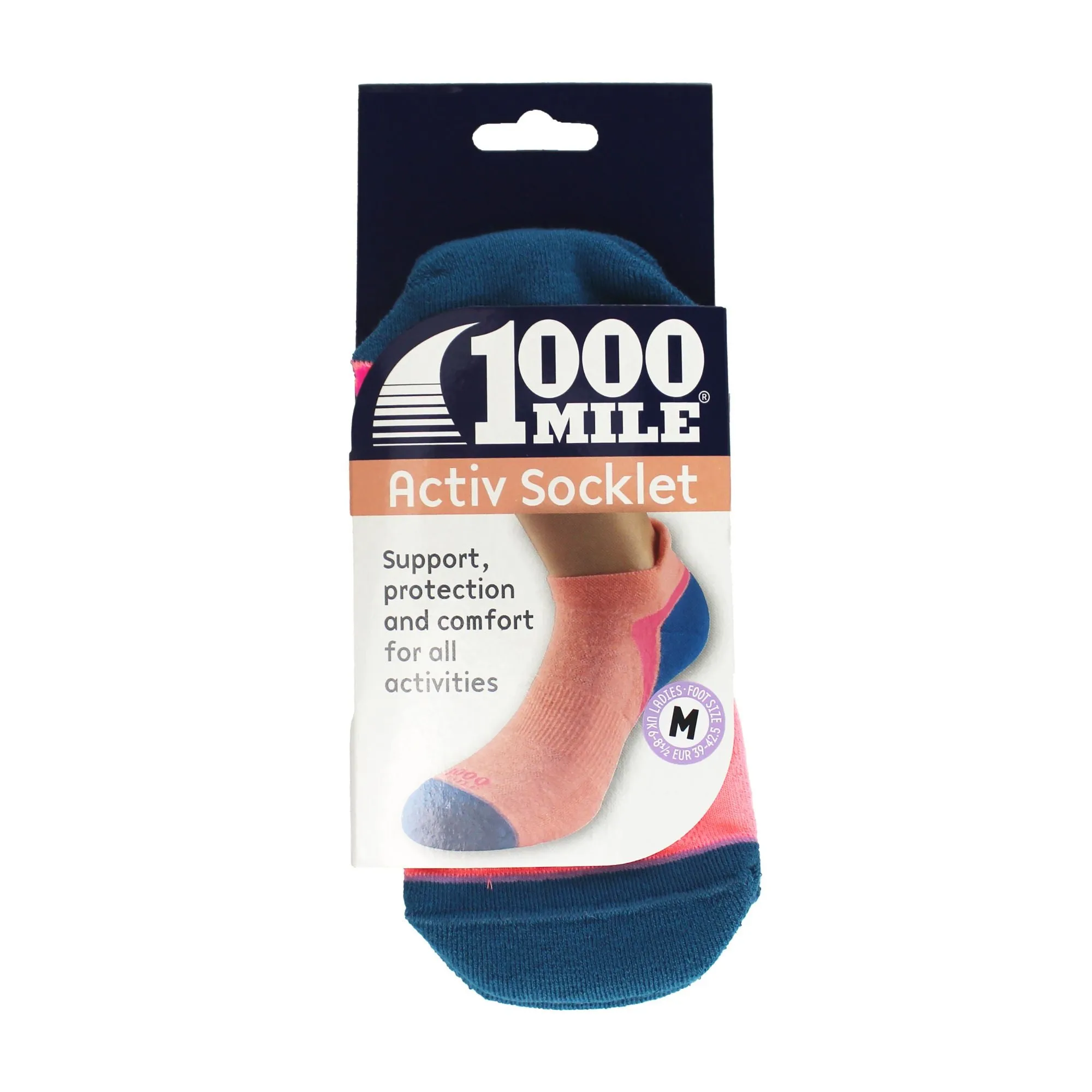 1 Pack Ladies Single Layer Active Ankle Socks