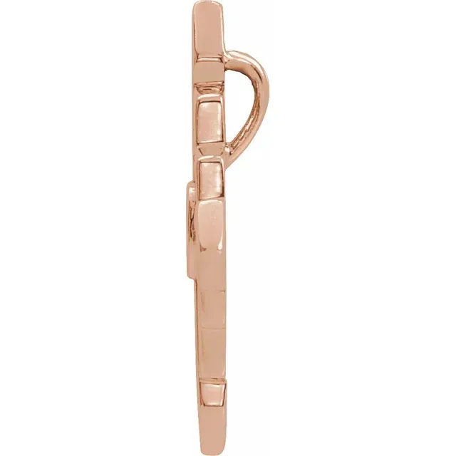 14K Rose 19.36x19.36 mm Vintage-Inspired Geometric Pendant