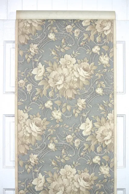 1940s Floral Vintage Wallpaper