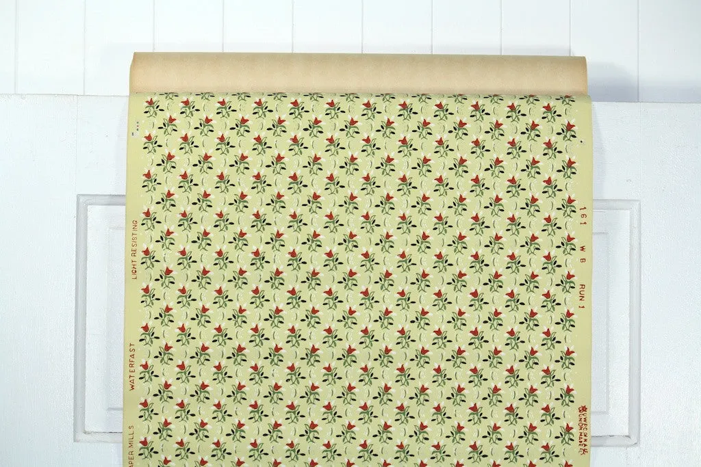 1940s Floral Vintage Wallpaper