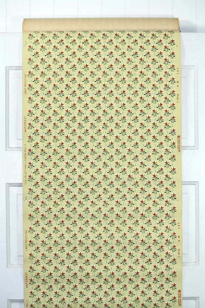 1940s Floral Vintage Wallpaper