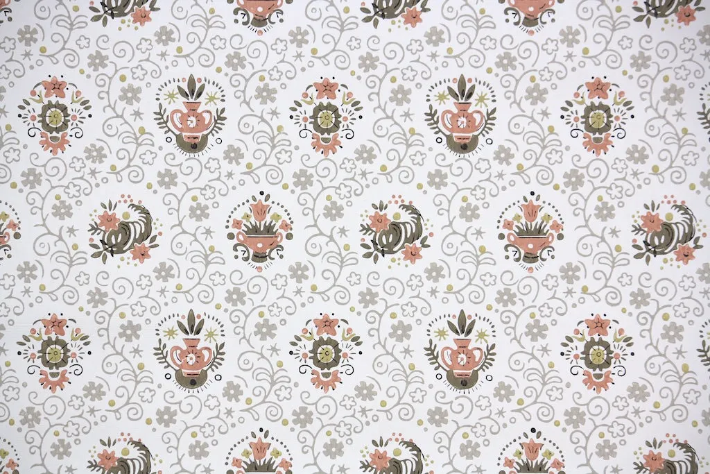 1940s Kitchen Vintage Wallpaper