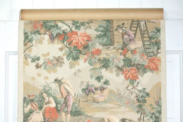 1940s Scenic Vintage Wallpaper