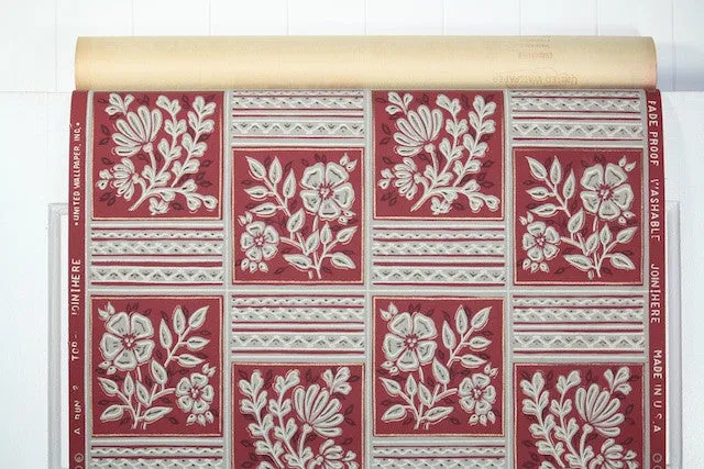 1950s Floral Vintage Wallpaper