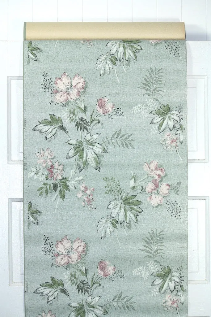1950s Floral Vintage Wallpaper