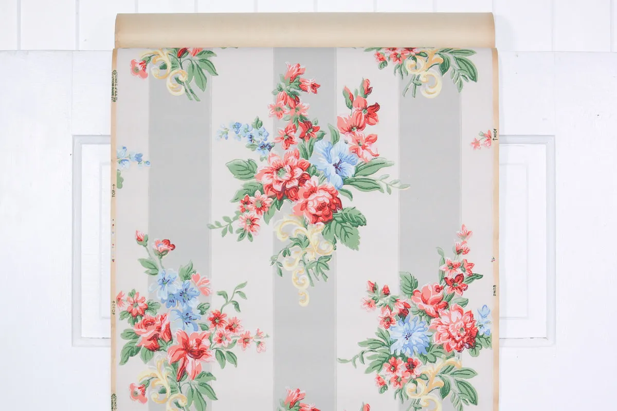 1950s Floral Vintage Wallpaper
