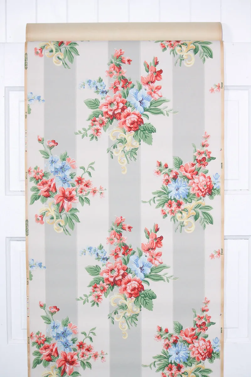 1950s Floral Vintage Wallpaper