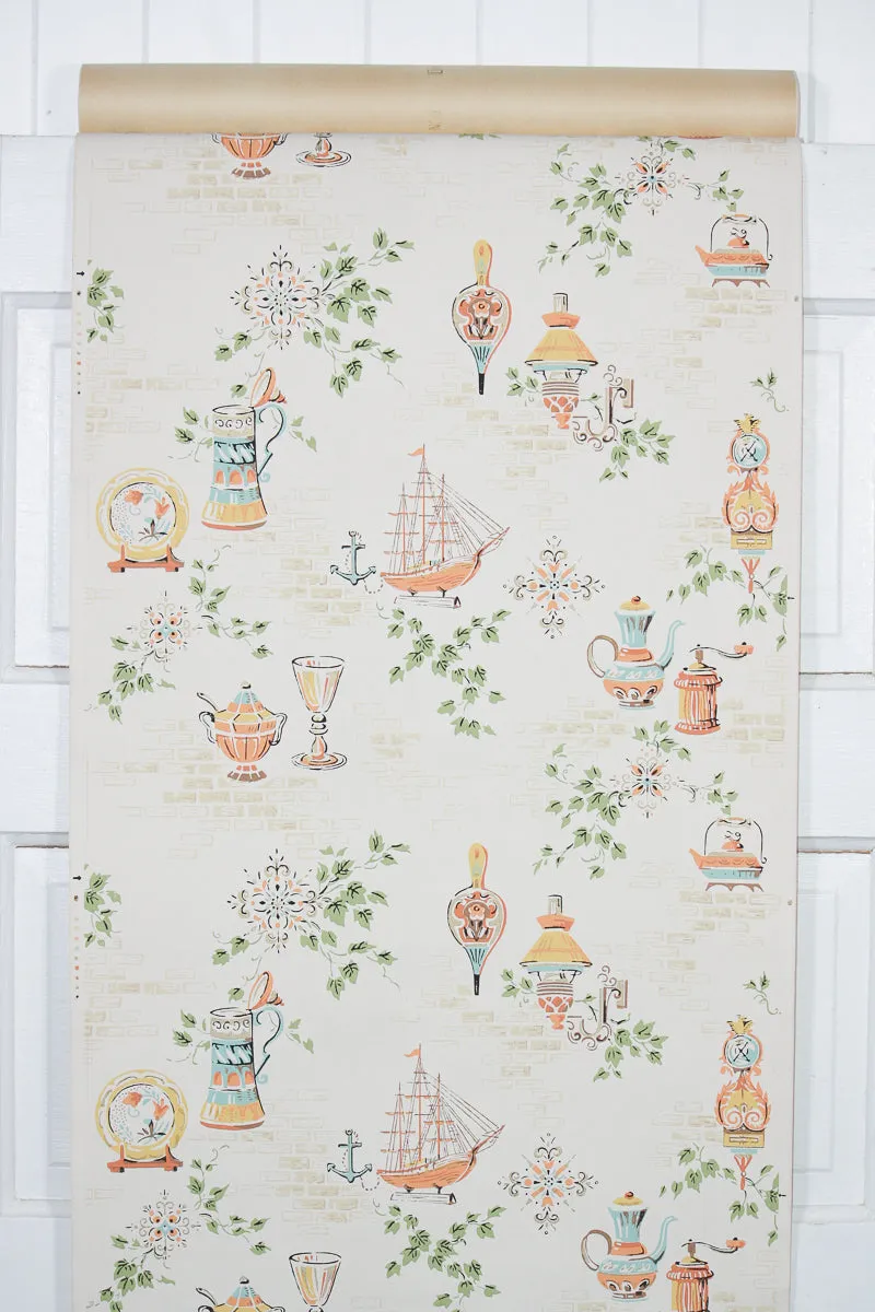 1950s Kitchen Vintage Wallpaper