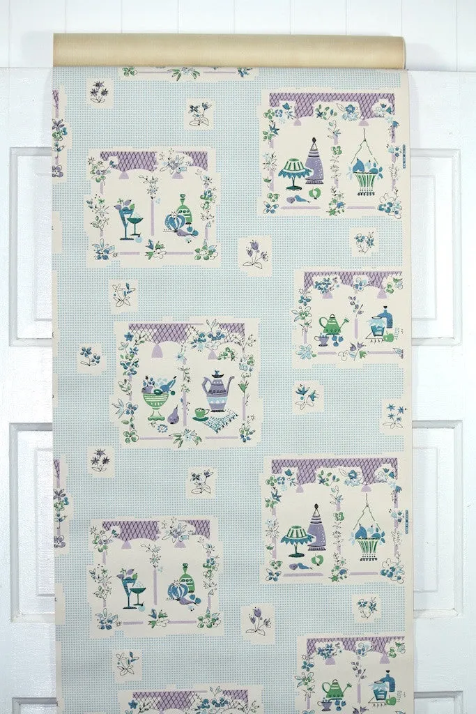 1950s Kitchen Vintage Wallpaper