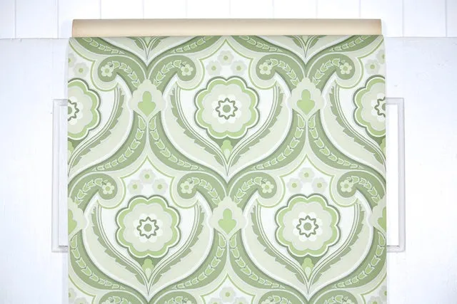 1960s Floral Vintage Wallpaper