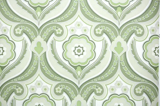 1960s Floral Vintage Wallpaper