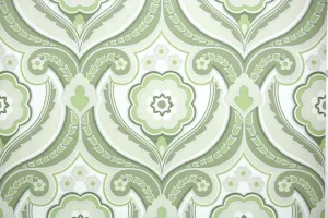 1960s Floral Vintage Wallpaper