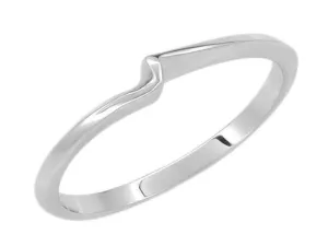 1960's Free Form Wave Ring in White Gold - 14K or 10K