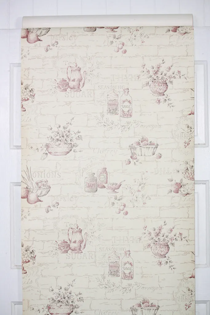 1960s Kitchen Vintage Wallpaper