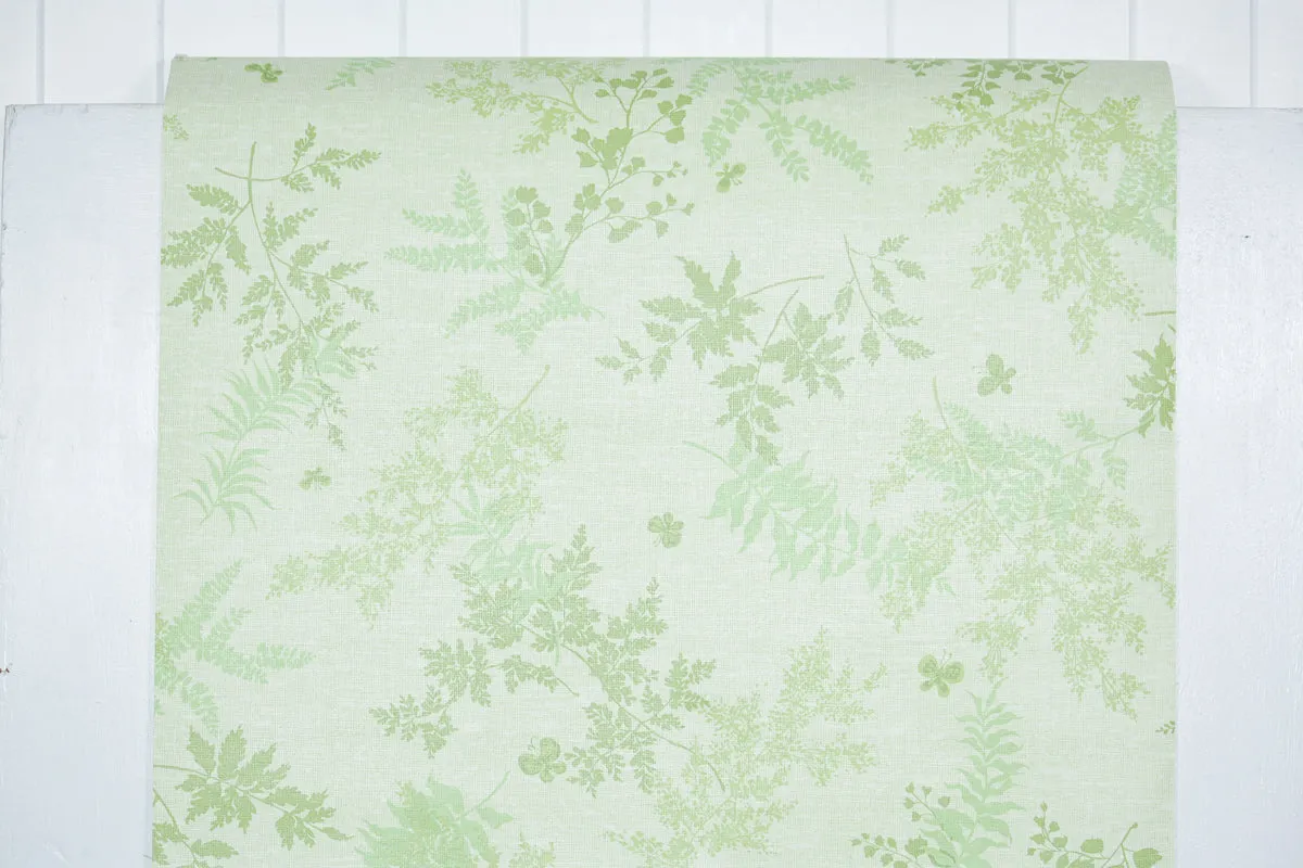 1970s Botanical Vinyl Vintage Wallpaper