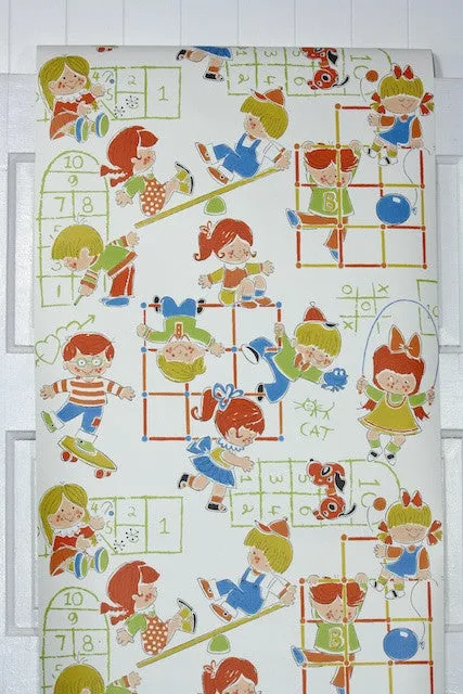 1970s Childrens Vintage Wallpaper