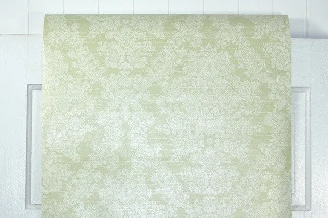 1970s Damask Vintage Wallpaper