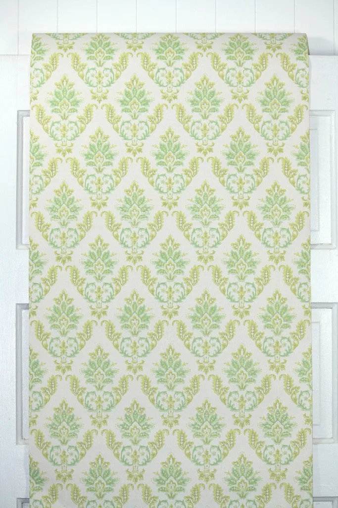 1970s Damask Vintage Wallpaper