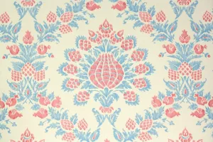 1970s Damask Vintage Wallpaper