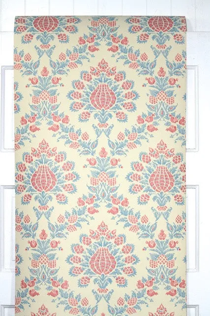 1970s Damask Vintage Wallpaper