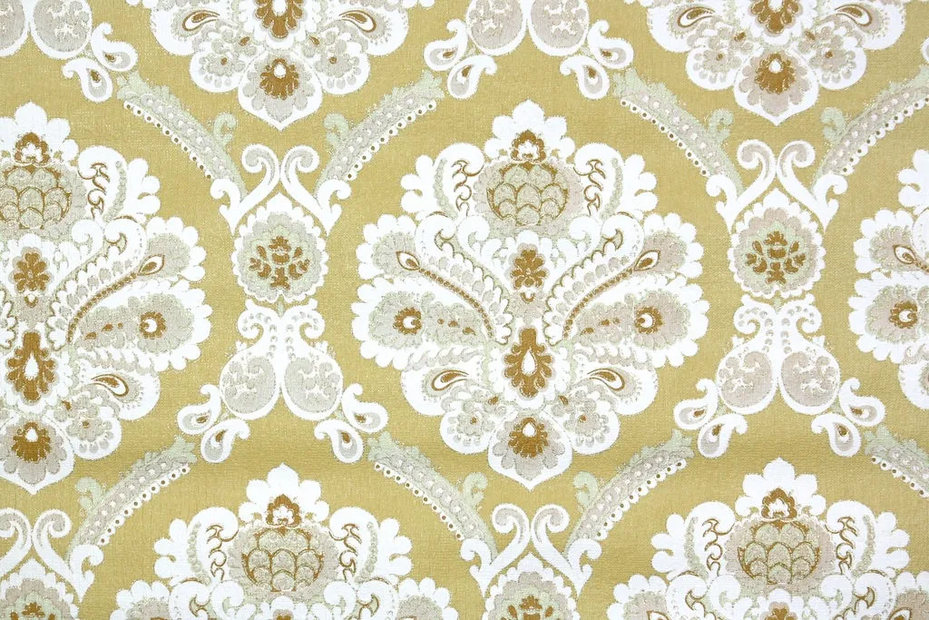 1970s Damask Vinyl Vintage Wallpaper