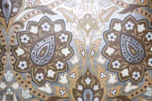 1970s Floral Mylar Vintage Wallpaper
