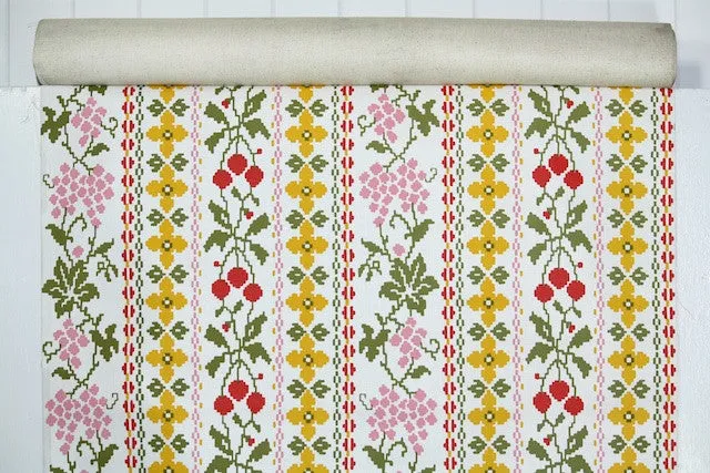 1970s Kitchen Vinyl Vintage Wallpaper