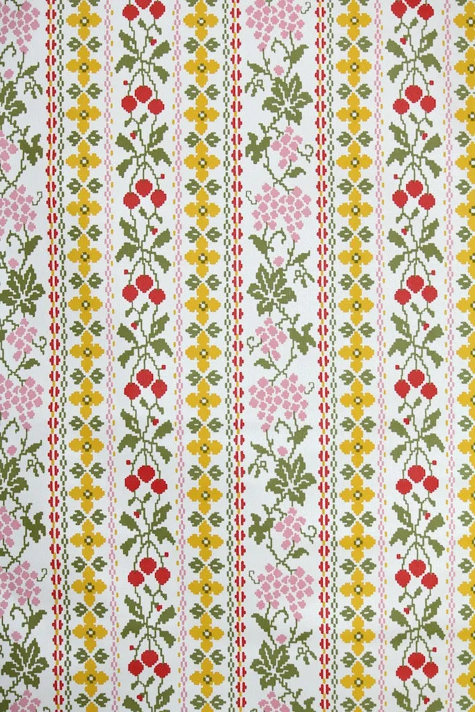 1970s Kitchen Vinyl Vintage Wallpaper
