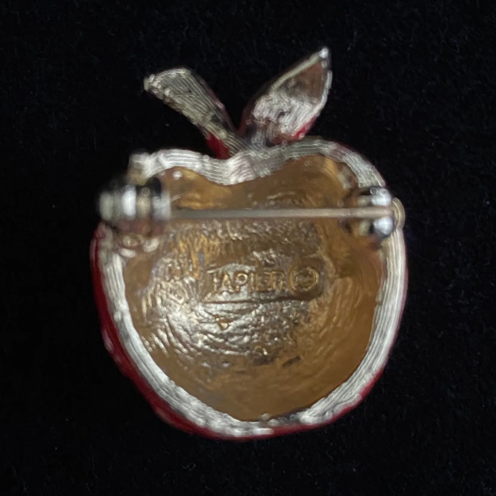 1970s Napier Apple Brooch