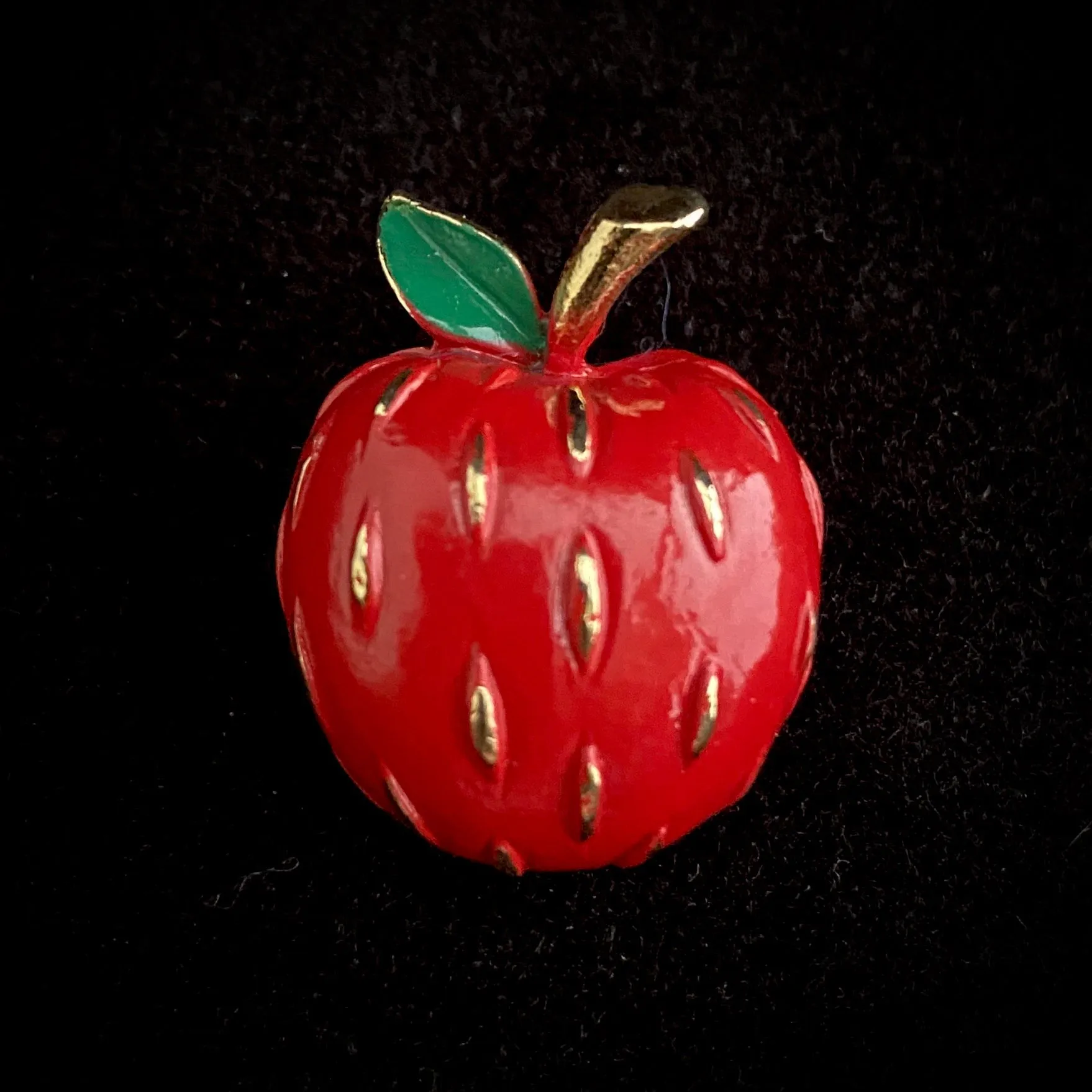 1970s Napier Apple Brooch