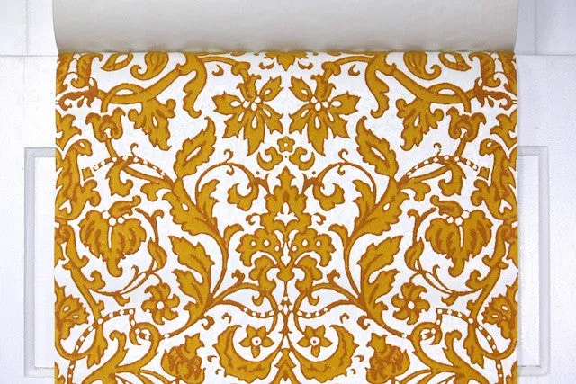 1970s Vintage Flock Wallpaper