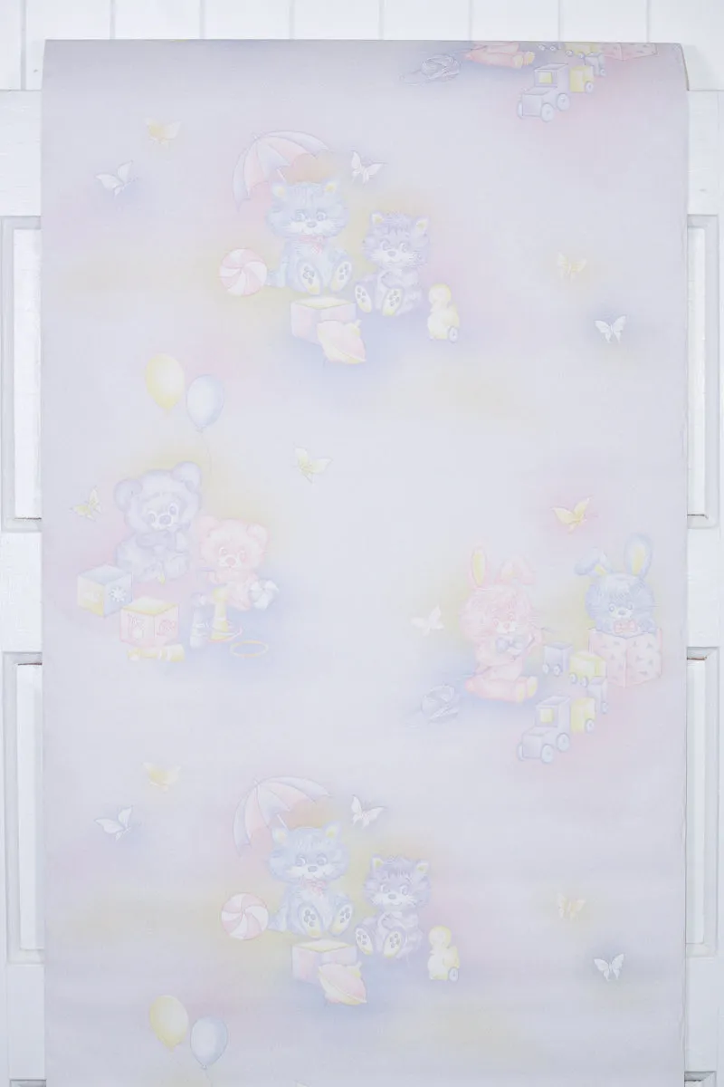 1980s Childrens Vintage Wallpaper