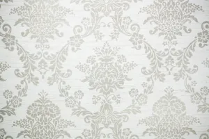 1980s Floral Damask Vintage Wallpaper