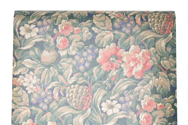 1980s Floral Vintage Wallpaper