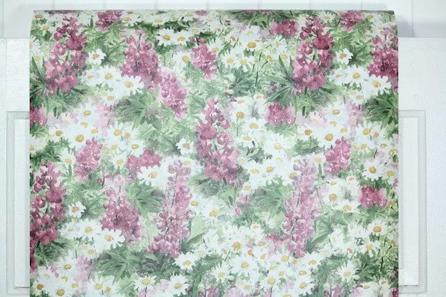 1980s Floral Vintage Wallpaper