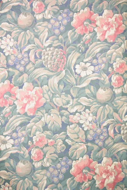 1980s Floral Vintage Wallpaper