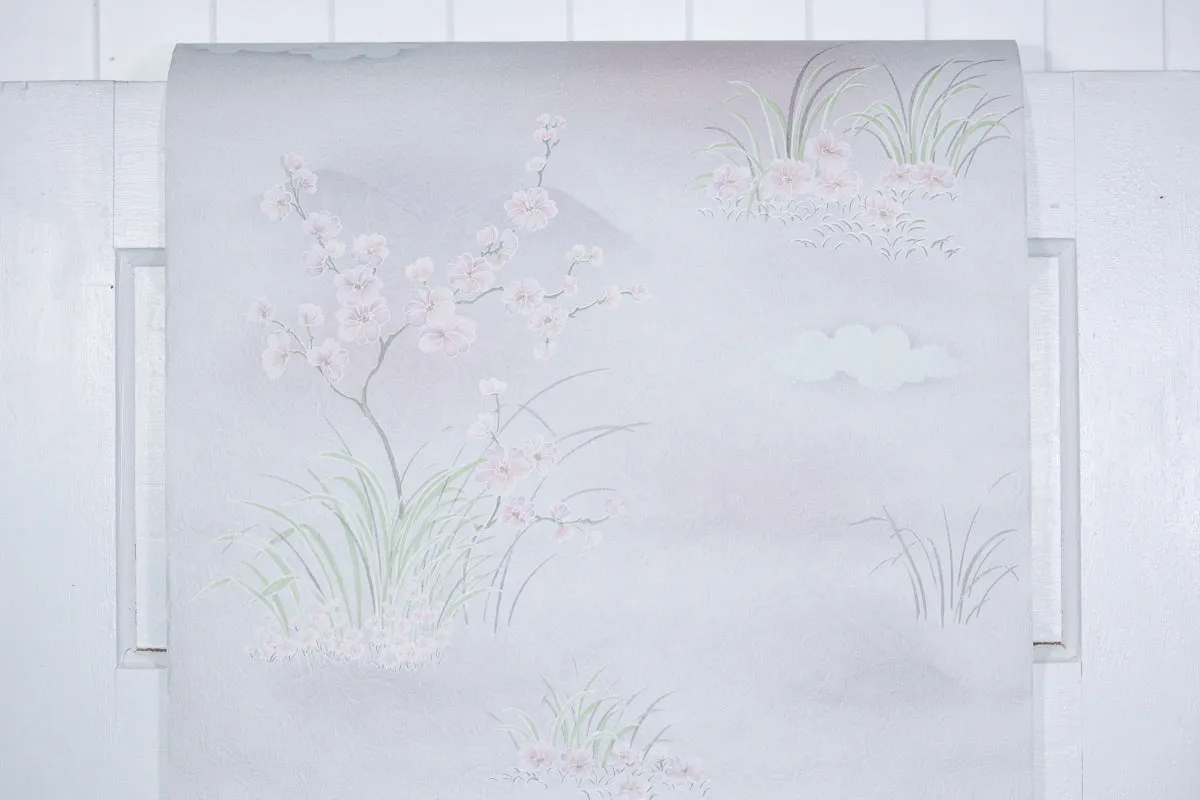 1980s Floral Vintage Wallpaper