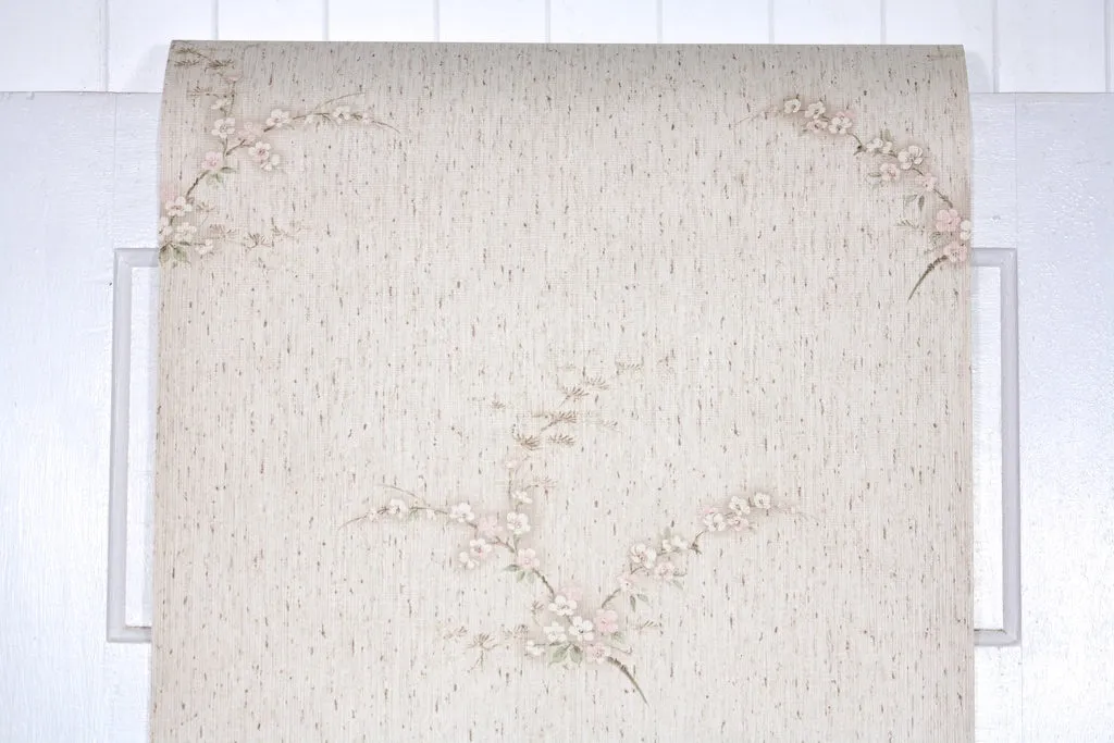 1980s Floral Vintage Wallpaper