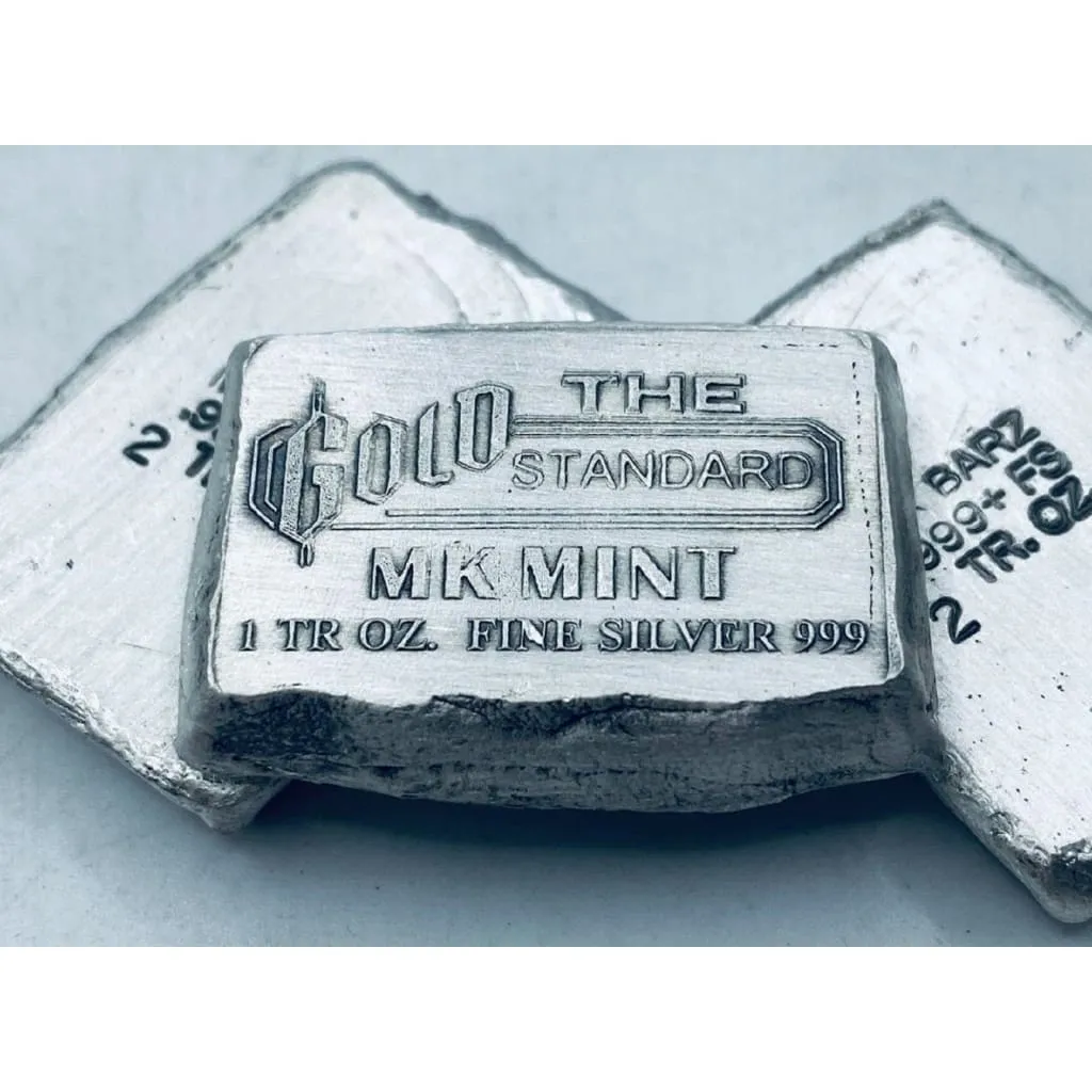 2 Ozt MK BarZ "The Gold Standard"  Weight Bar .999 Fine Silver