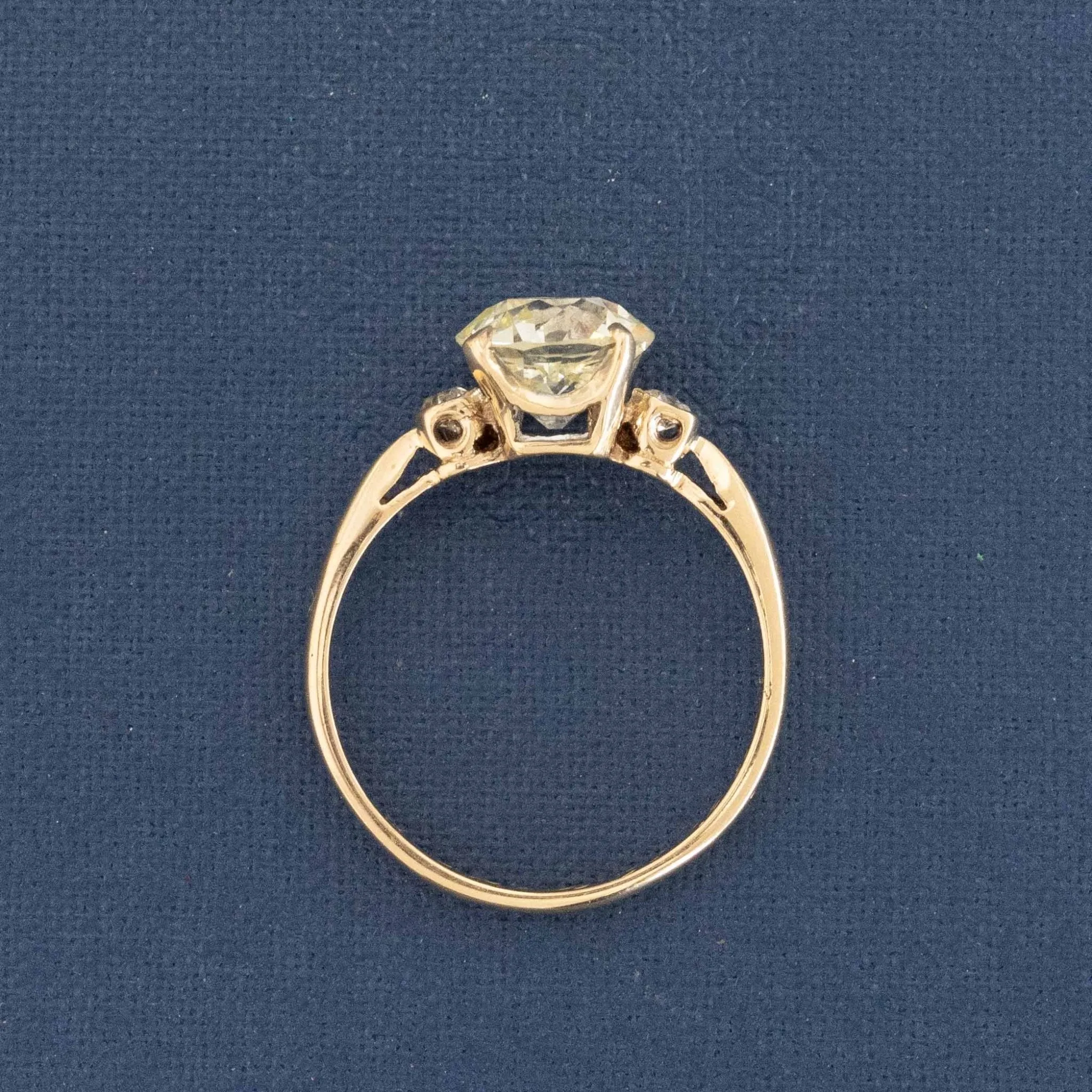 2.21ct Vintage Old European Cut Diamond Solitaire