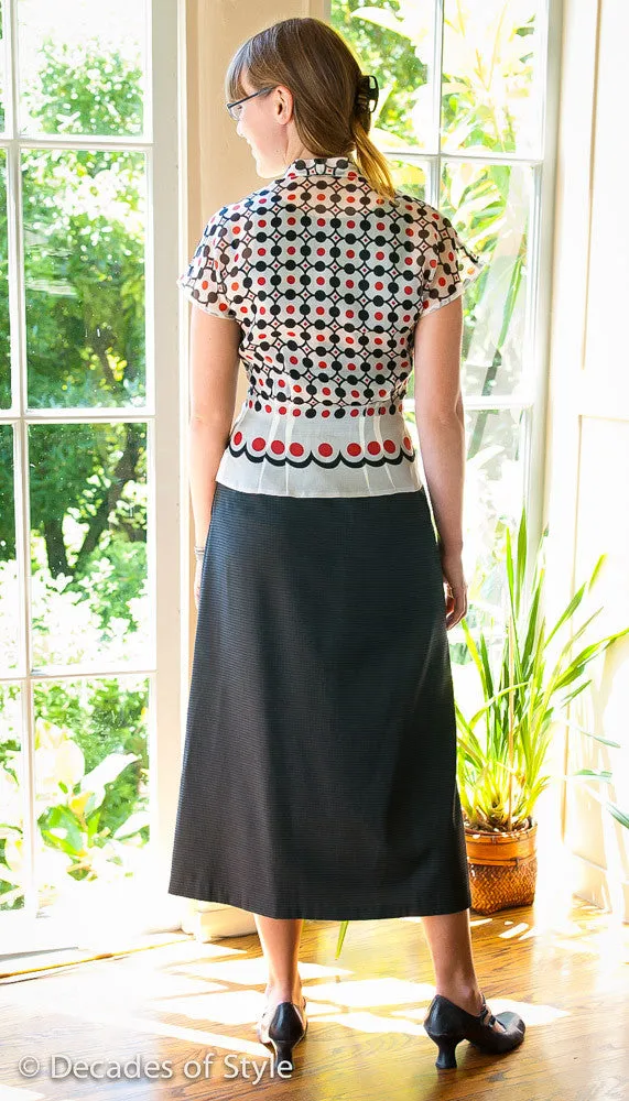 #4005    1940s Girl Friday Blouse