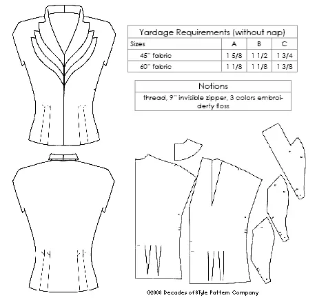#4005    1940s Girl Friday Blouse