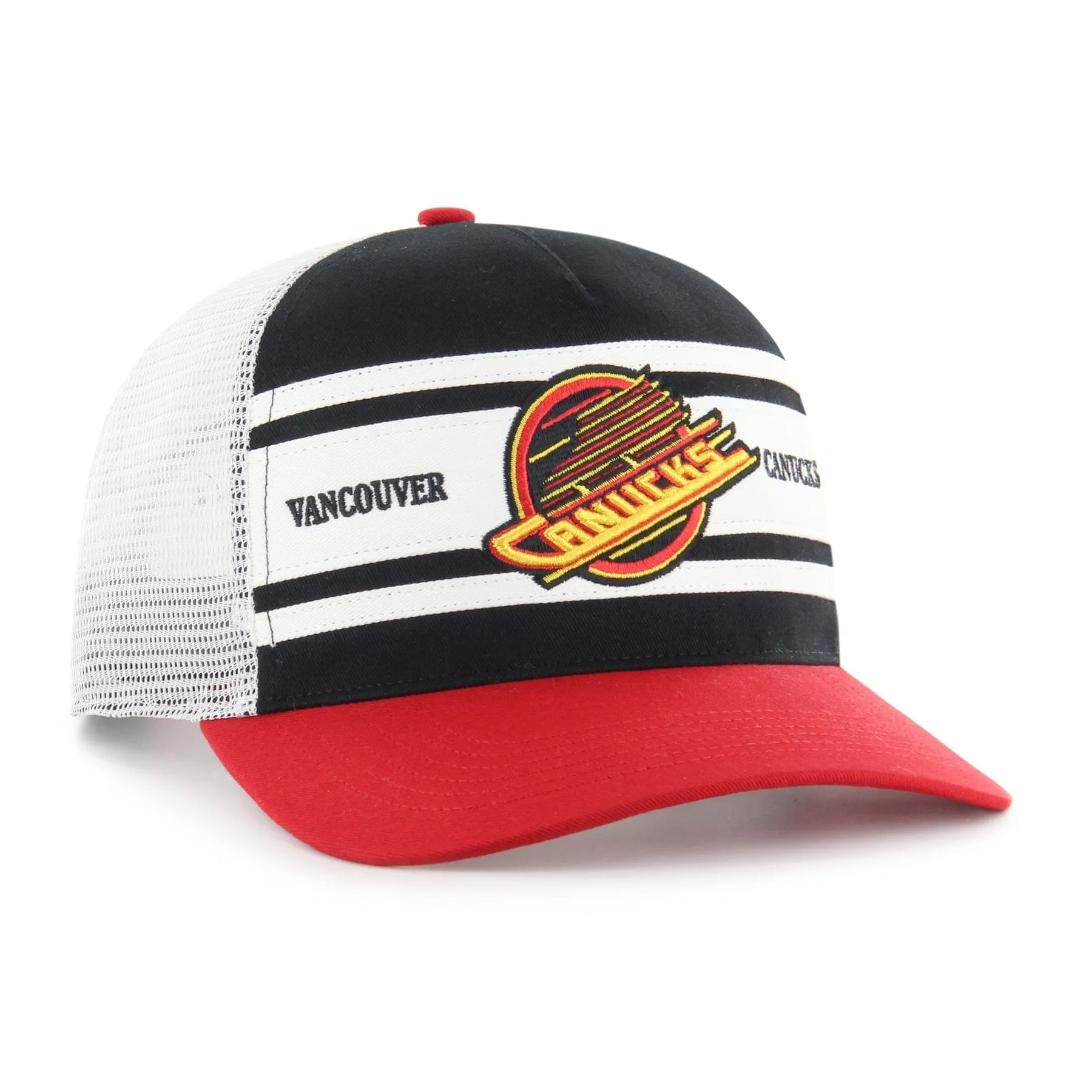 47 Brand NHL Double Header Super Stripe Hitch Adjustable Hat - Vancouver Canucks Skate