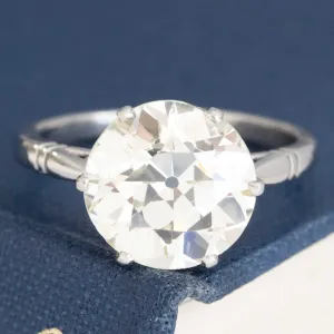 4.93ct Antique Old European Cut Diamond Solitaire