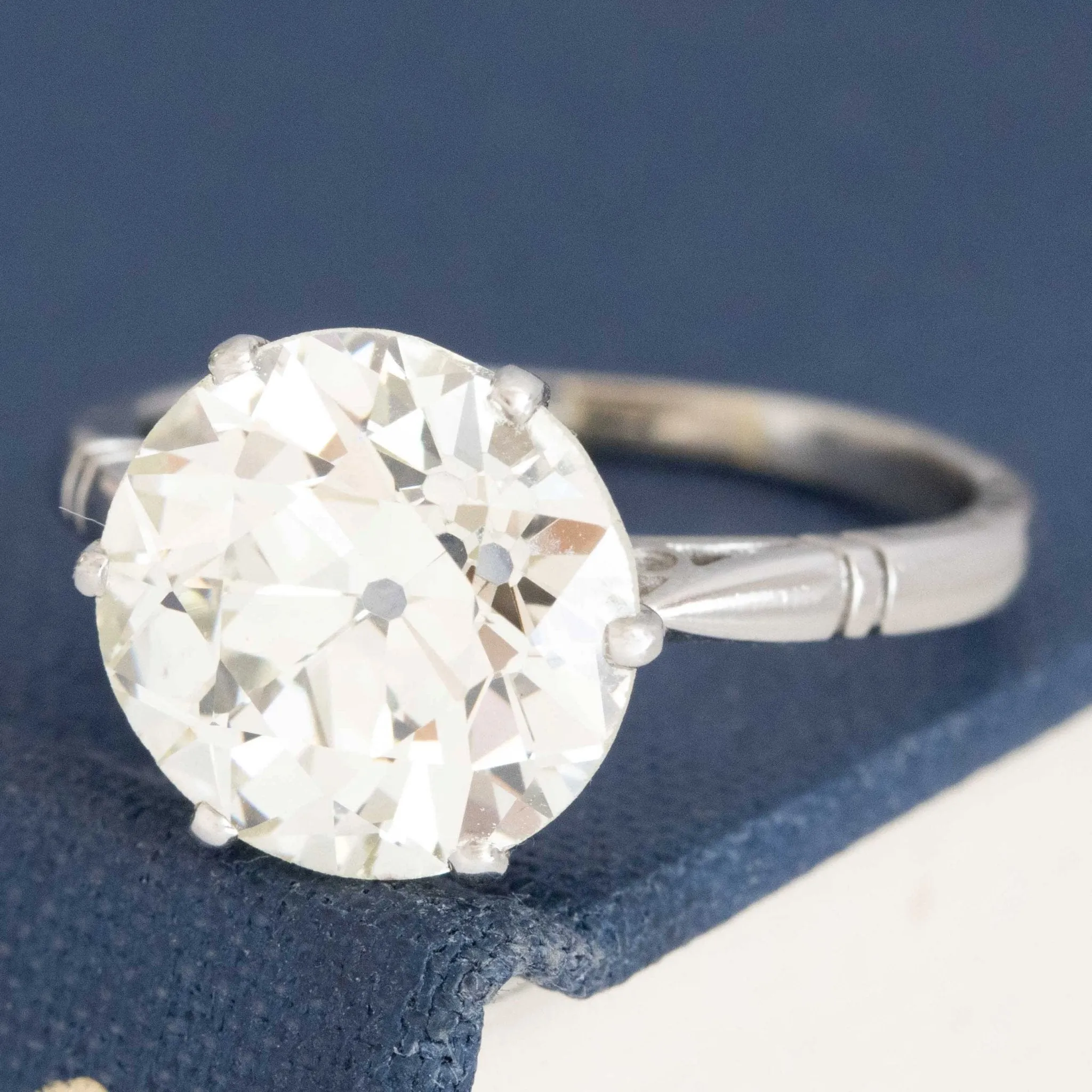 4.93ct Antique Old European Cut Diamond Solitaire