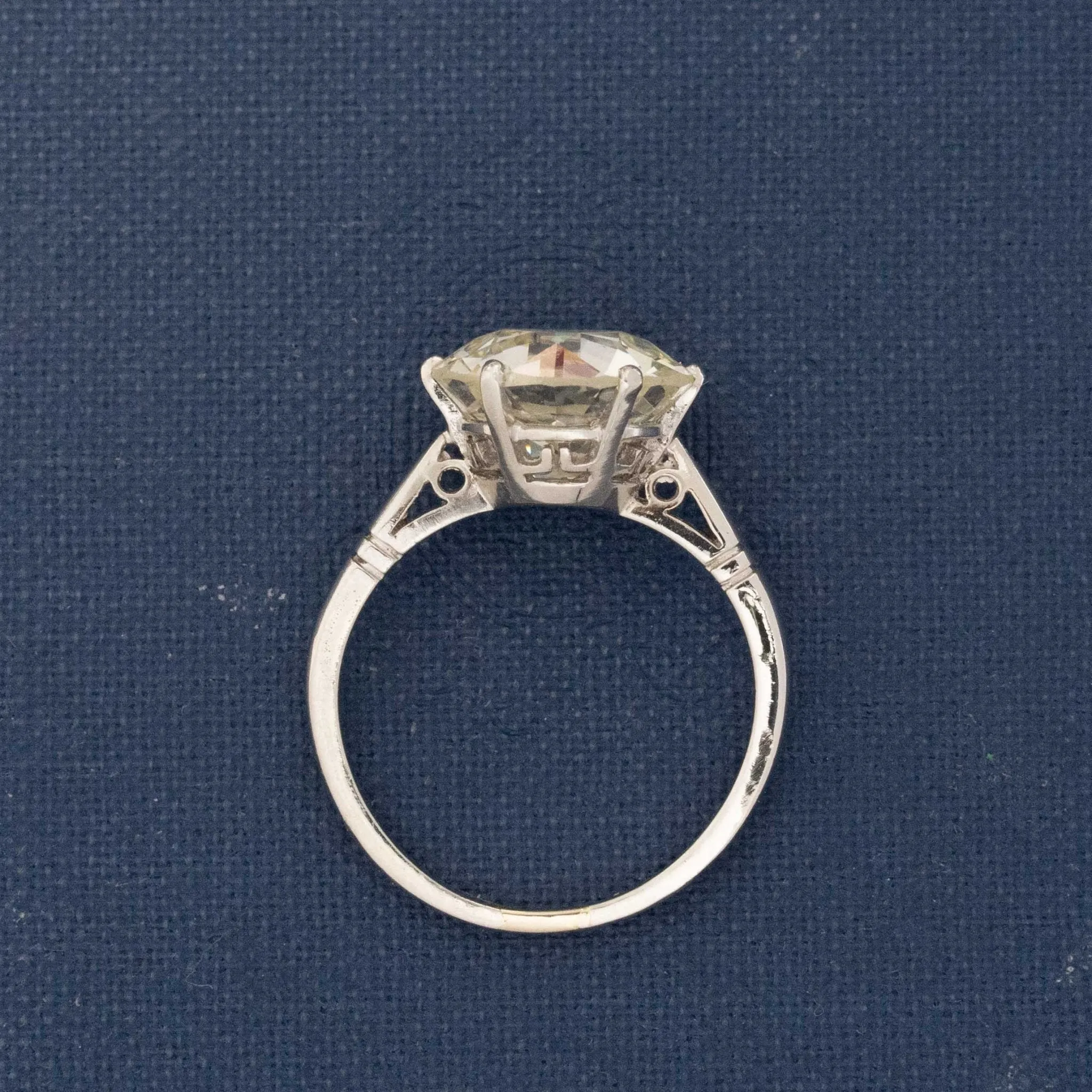 4.93ct Antique Old European Cut Diamond Solitaire