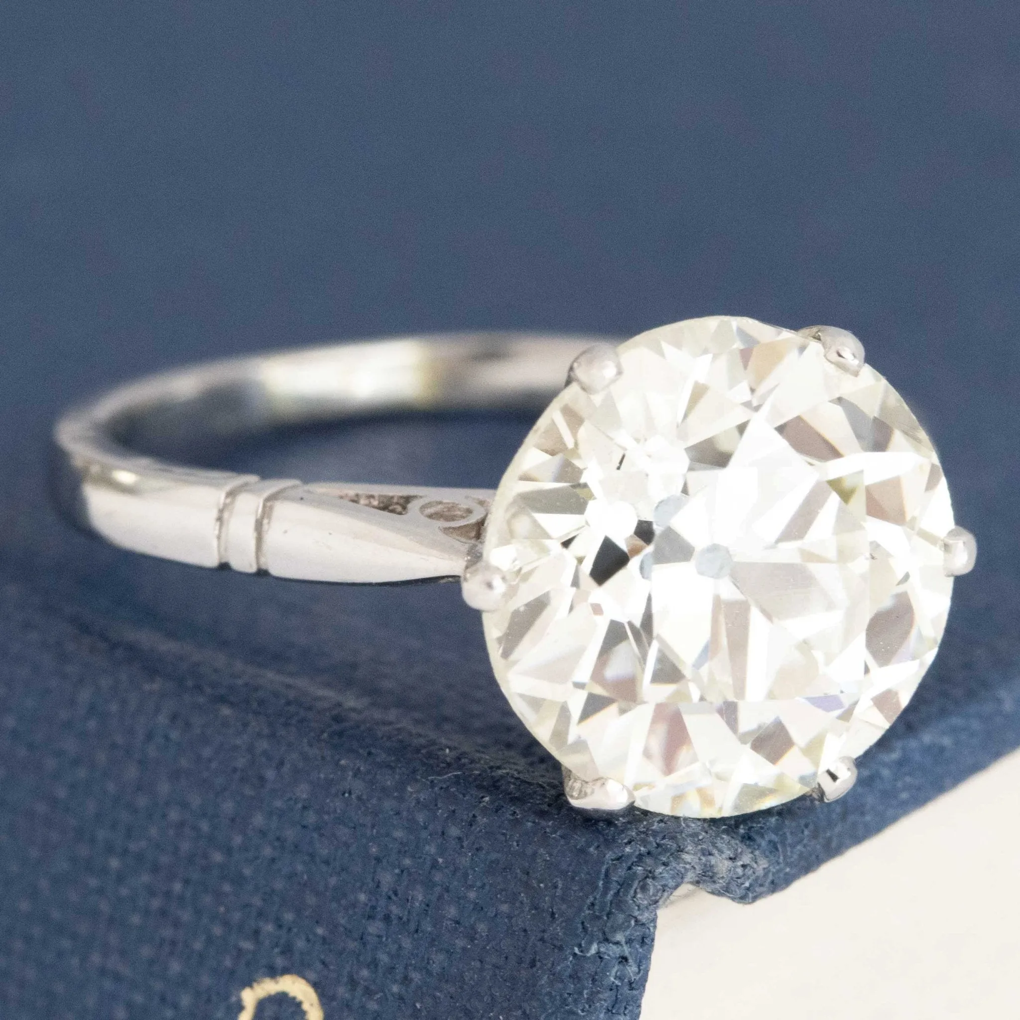 4.93ct Antique Old European Cut Diamond Solitaire