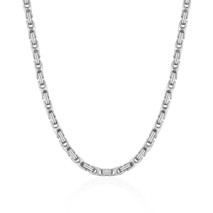 4mm Byzantine Chain - White Gold