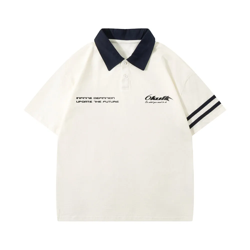 6Kull Retro Brand Logo Polo Shirt